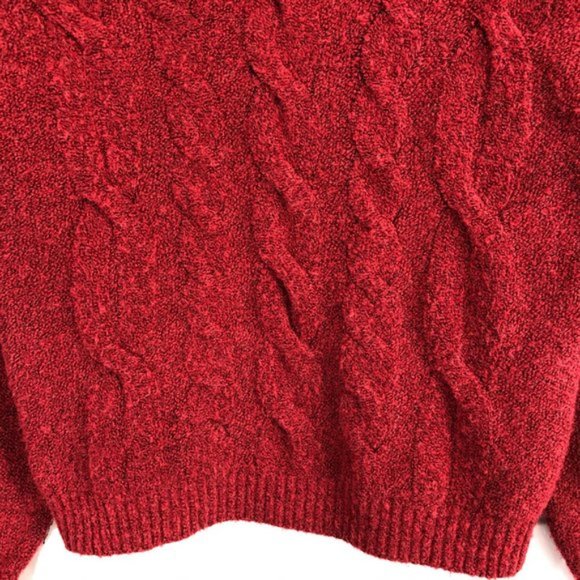 New BP Cable Stitch Cozy Knit Long Sleeve Turtleneck Sweater Red Tango Size XS - Picture 9 of 16